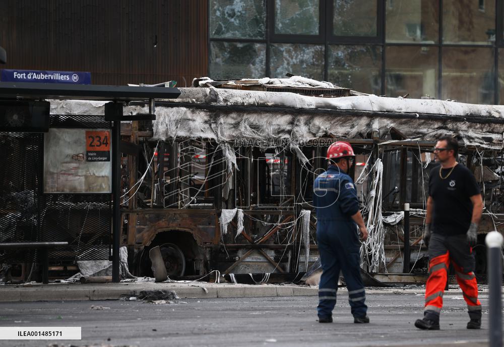 FRANCE-AUBERVILLIERS-FATAL SHOOTING OF A TEEN-PROTEST-VIOLENCE-AFTERMATH