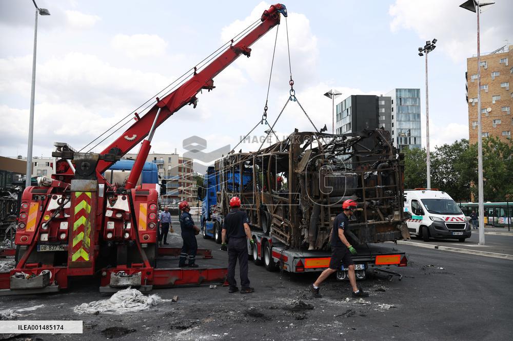FRANCE-AUBERVILLIERS-FATAL SHOOTING OF A TEEN-PROTEST-VIOLENCE-AFTERMATH