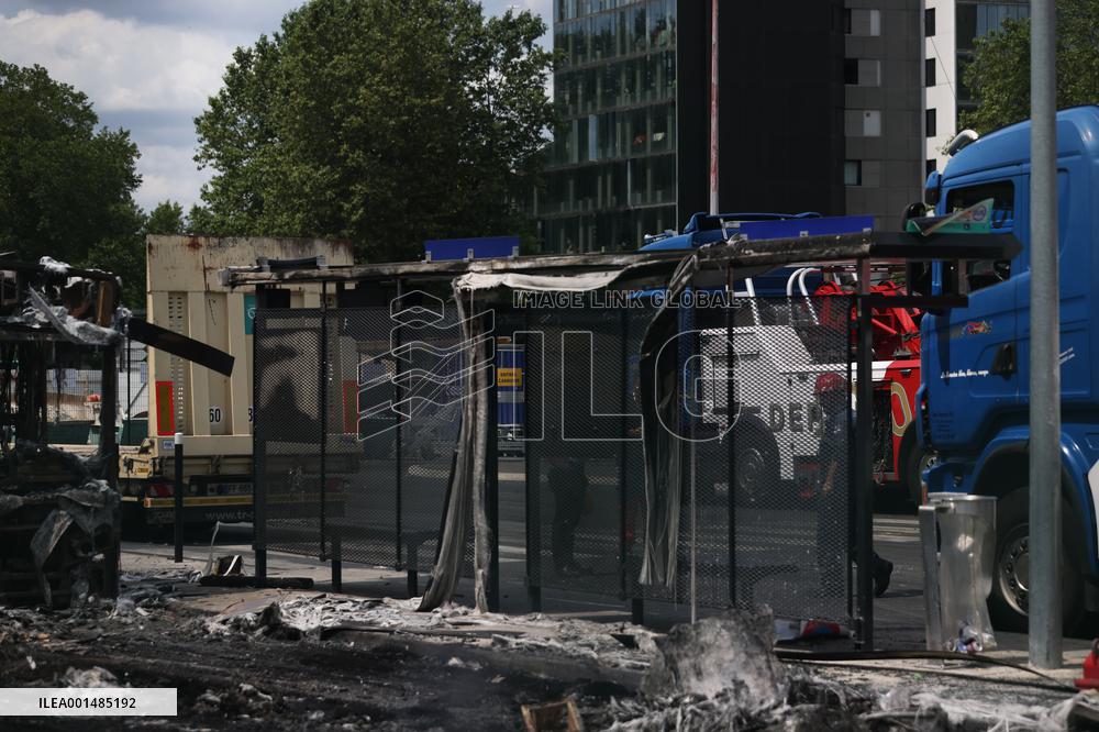 FRANCE-AUBERVILLIERS-FATAL SHOOTING OF A TEEN-PROTEST-VIOLENCE-AFTERMATH