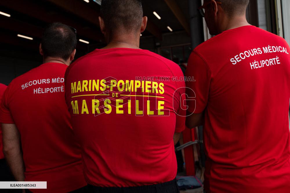 Fire Fighting Helicocpter Base In Marignane Near Marseille