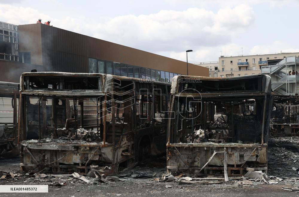FRANCE-AUBERVILLIERS-FATAL SHOOTING OF A TEEN-PROTEST-VIOLENCE-AFTERMATH
