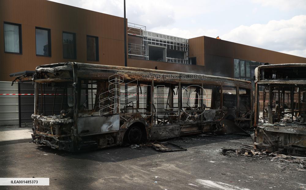 FRANCE-AUBERVILLIERS-FATAL SHOOTING OF A TEEN-PROTEST-VIOLENCE-AFTERMATH