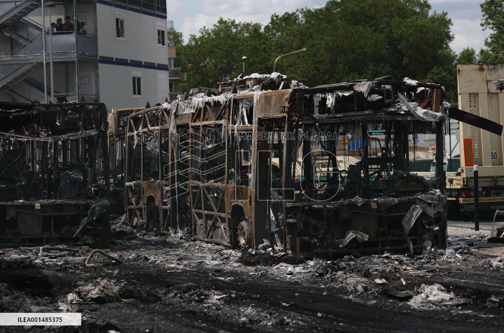 FRANCE-AUBERVILLIERS-FATAL SHOOTING OF A TEEN-PROTEST-VIOLENCE-AFTERMATH