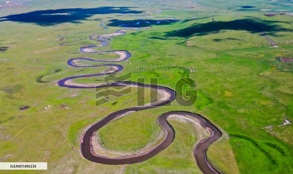 CHINA-INNER MONGOLIA-MERGEL GOL RIVER-SCENERY (CN)
