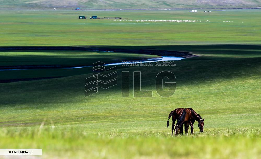 CHINA-INNER MONGOLIA-MERGEL GOL RIVER-SCENERY (CN)