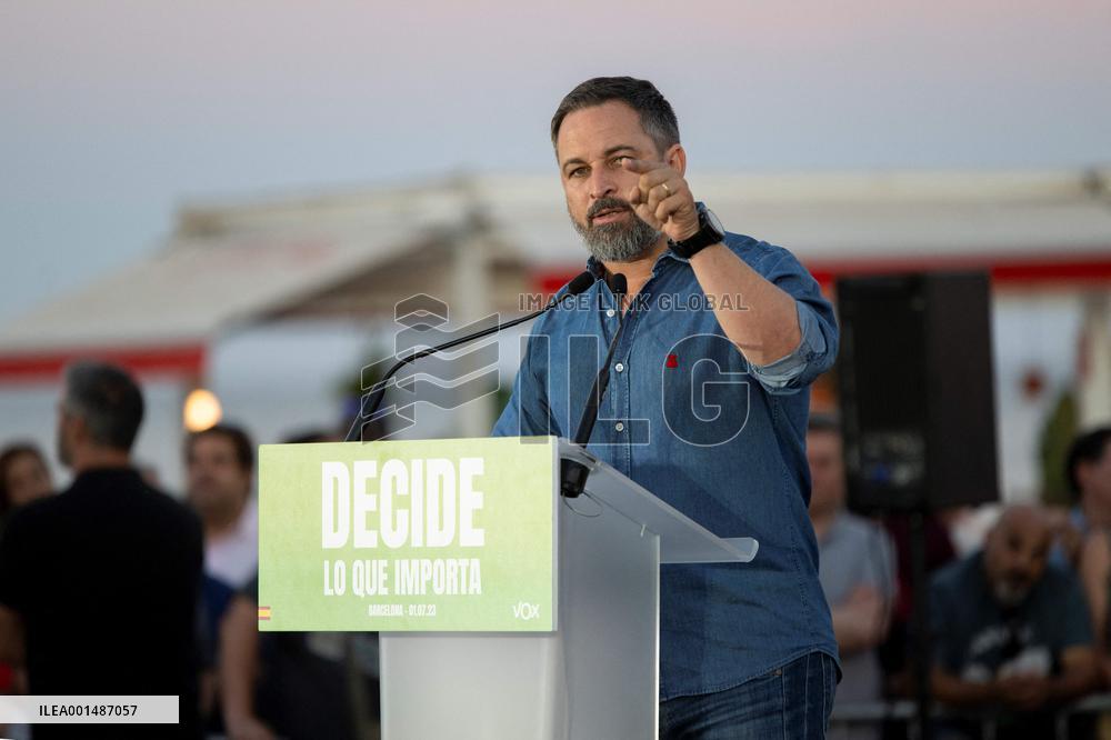 Vox Leader Abascal Holds Pre-Campaing Event - Barcelona