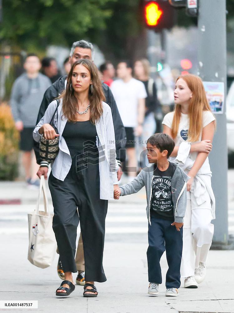 Jessica Alba And Family Out In LA