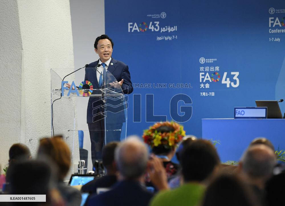 ITALY-ROME-FAO-DIRECTOR-GENERAL-CHINA-QU DONGYU-RE-ELECTION