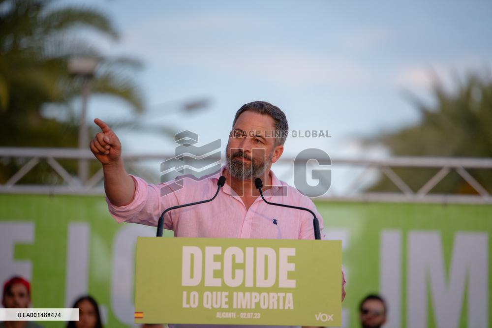 Vox Leader Abascal Holds Pre-Campaing Event - Alicante