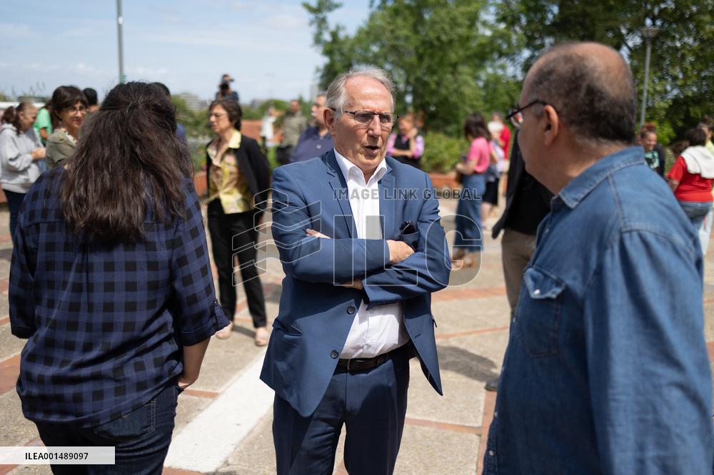 Mayor of Nanterre during a gathering at the City Hall - Nanterre