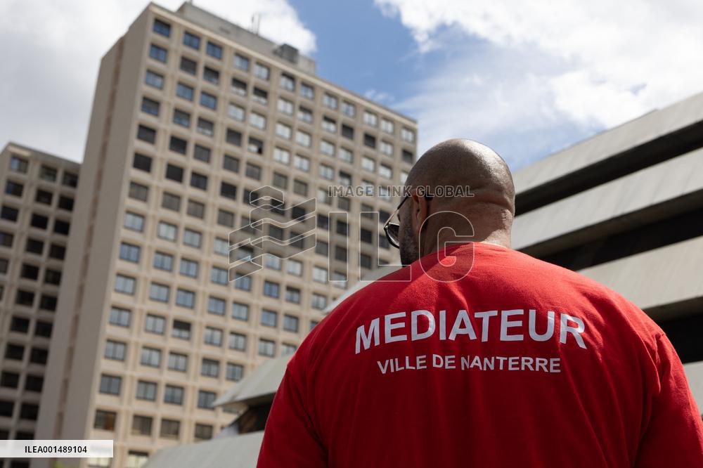 Mayor of Nanterre during a gathering at the City Hall - Nanterre