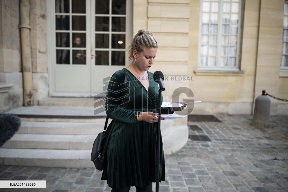 Meeting at Matignon with the chairmen of the parliamentary group at French National Assembly and at the French Senat - Paris