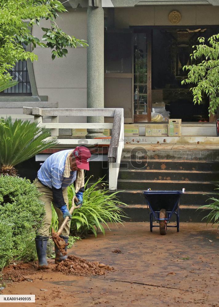 Aftermath of heavy rain in southwestern Japan