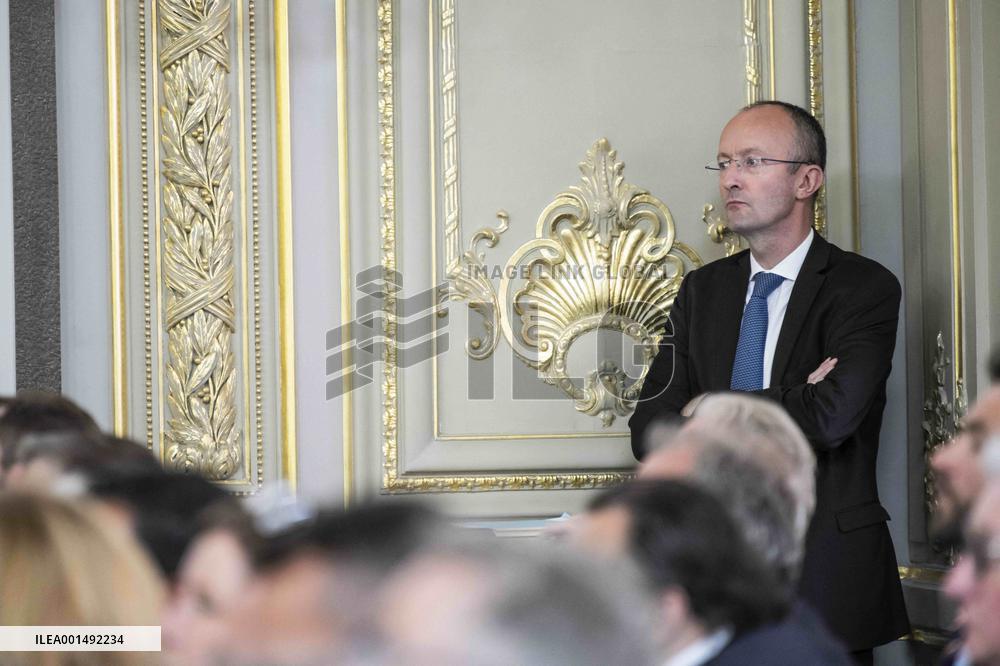 Macron Receives Mayors - Paris