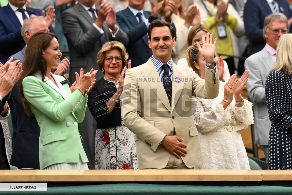 Wimbledon - Princess of Wales And Roger Federer In The Royal Box