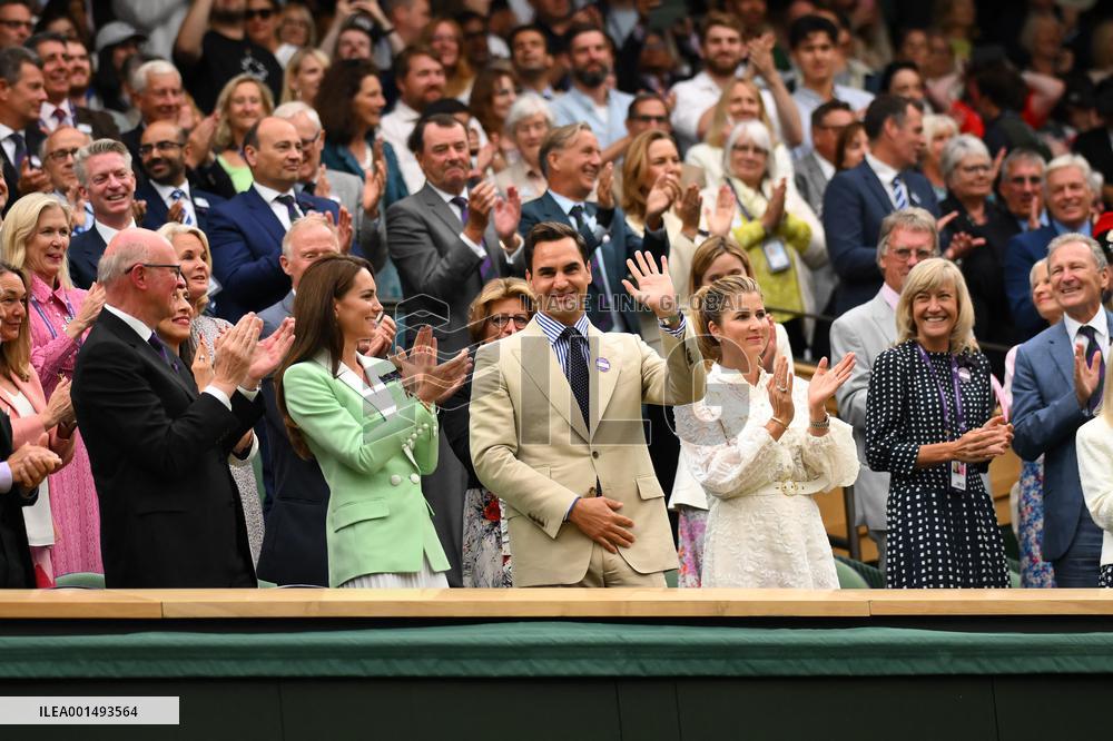 Wimbledon - Princess of Wales And Roger Federer In The Royal Box