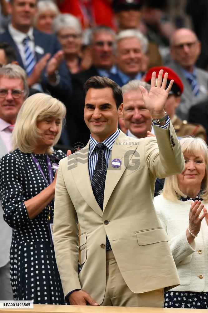Wimbledon - Princess of Wales And Roger Federer In The Royal Box