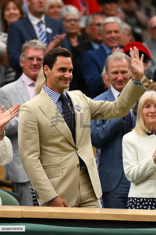 Wimbledon - Princess of Wales And Roger Federer In The Royal Box