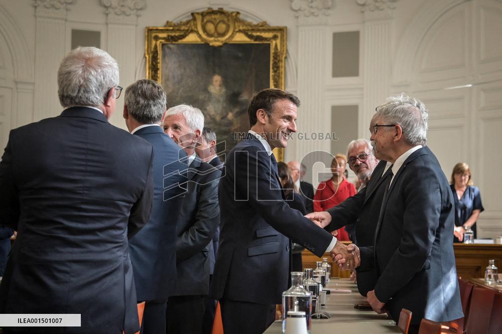 President Macron Visits Pau