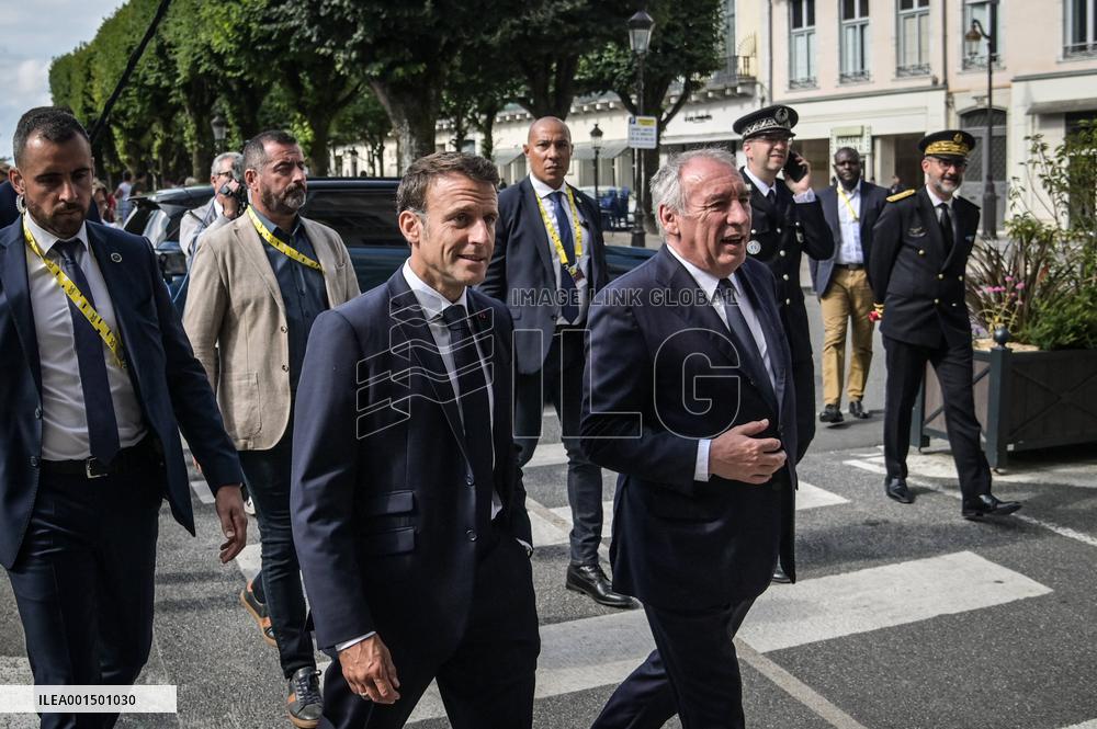 President Macron Visits Pau