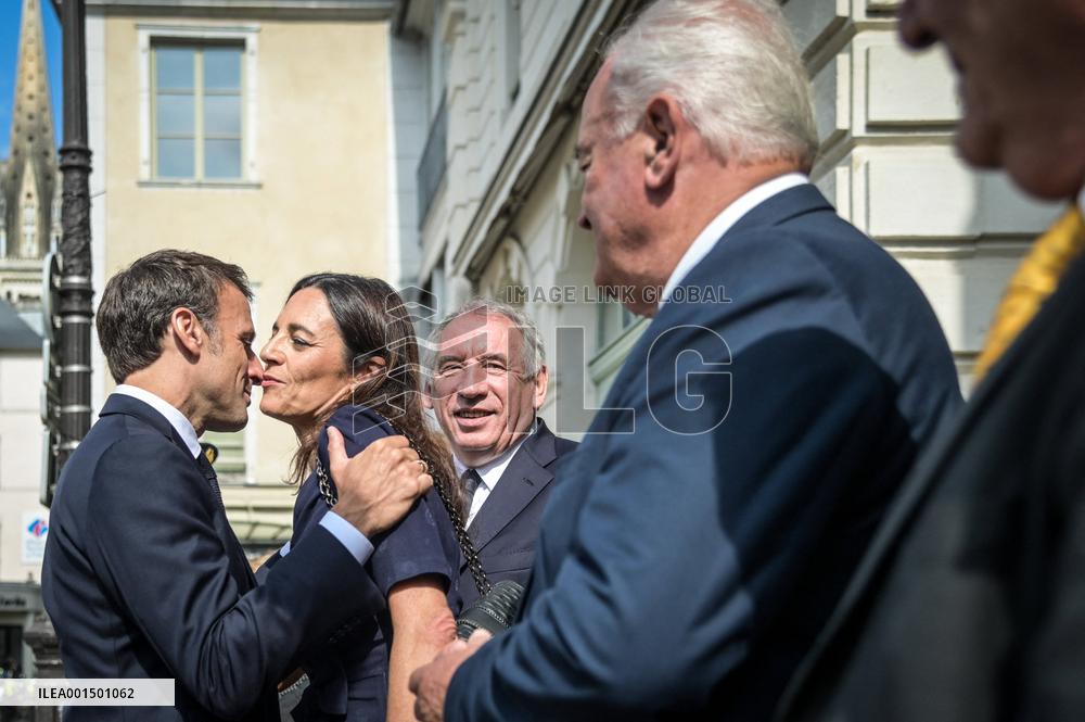 President Macron Visits Pau