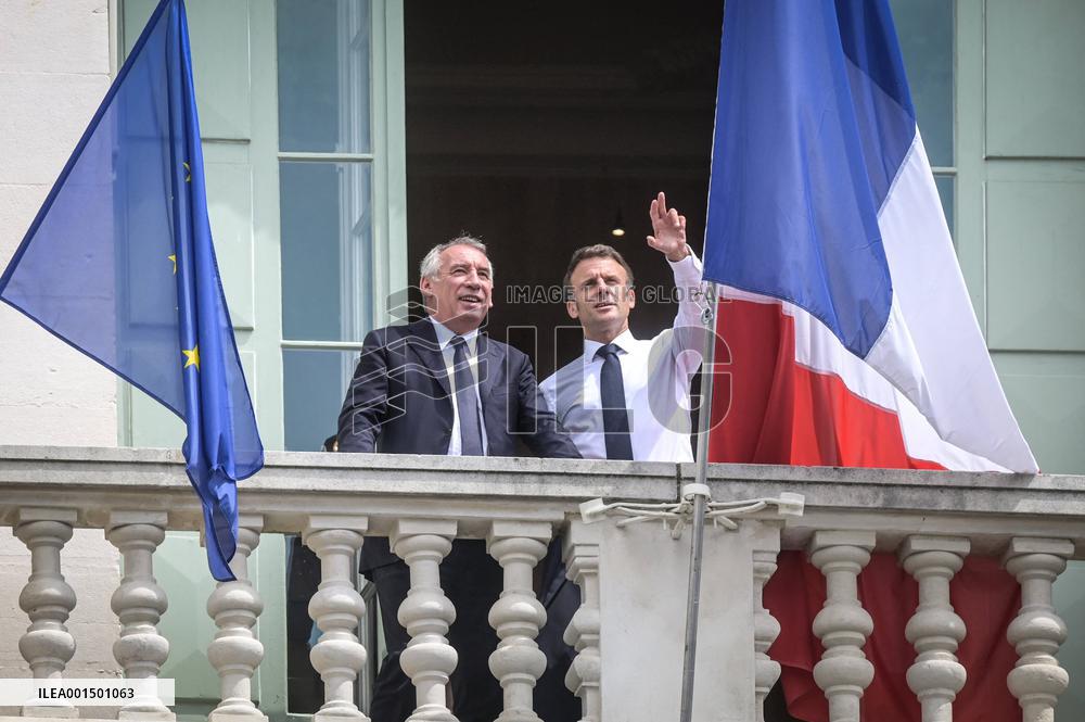 President Macron Visits Pau
