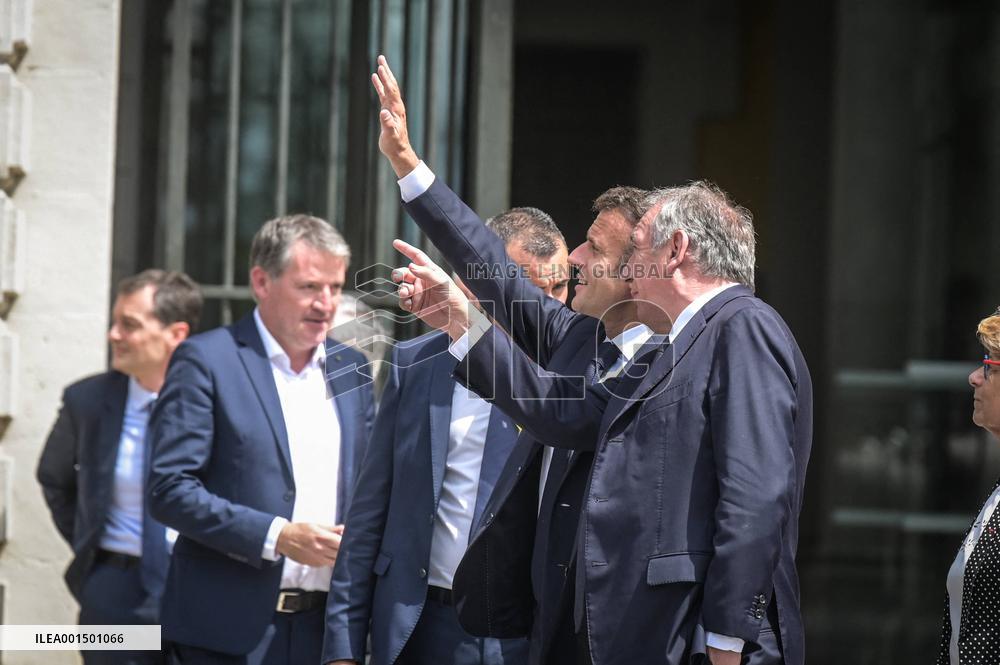 President Macron Visits Pau