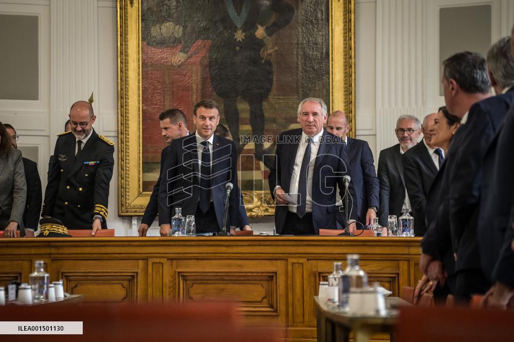 President Macron Visits Pau