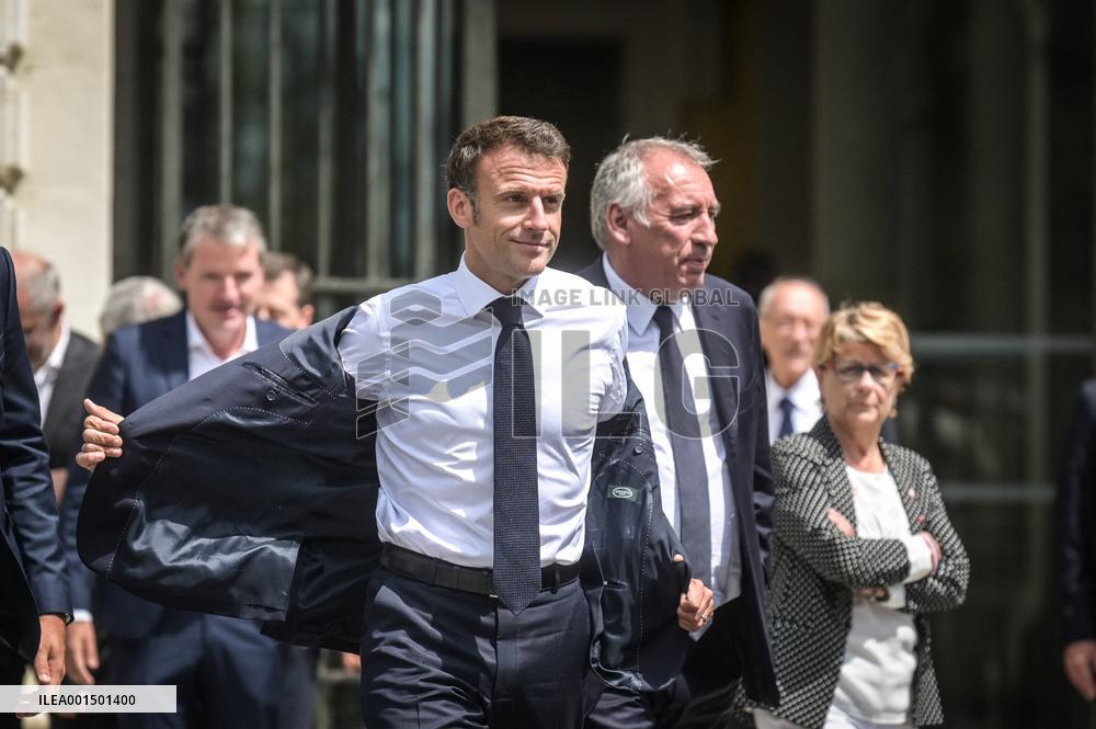 President Macron Visits Pau