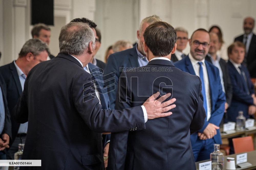 President Macron Visits Pau