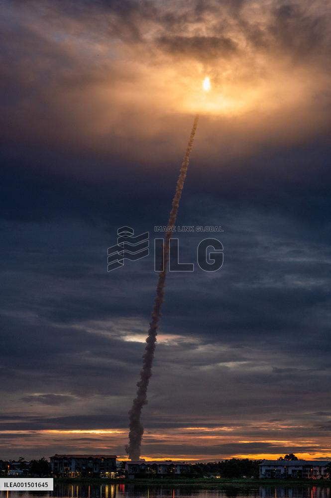 Launch Of The Last Flight Of The Ariane 5 Rocket - Guyana
