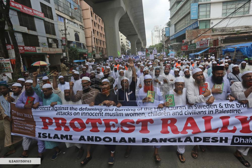 Protest Against Sweden Over Koran Burning - Bangladesh