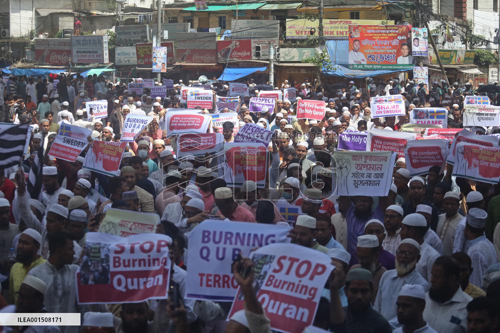 Protest Against Sweden Over Koran Burning - Bangladesh