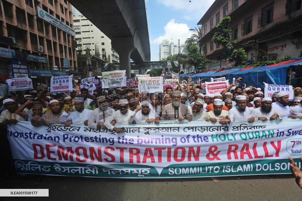 Protest Against Sweden Over Koran Burning - Bangladesh