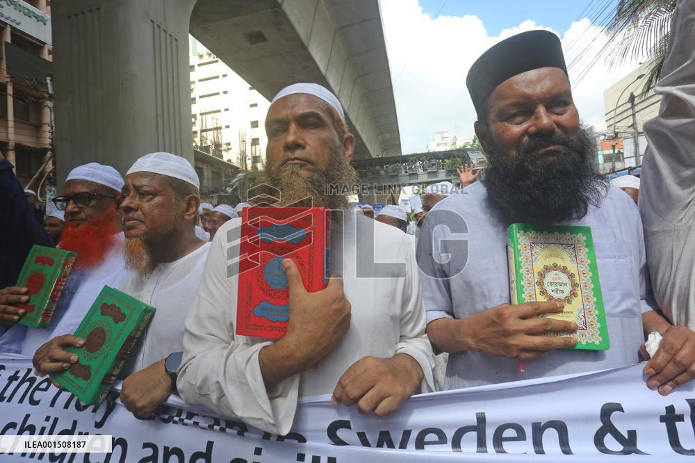 Protest Against Sweden Over Koran Burning - Bangladesh