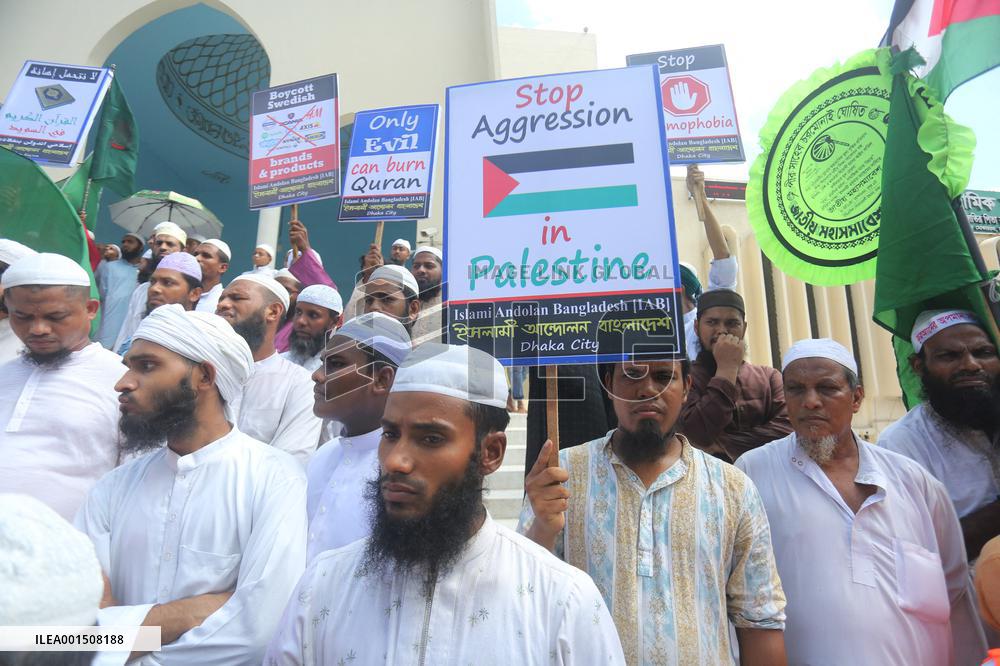 Protest Against Sweden Over Koran Burning - Bangladesh