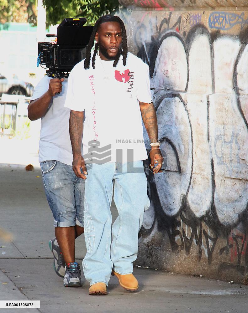 Burna Boy Filming Music Video - NYC
