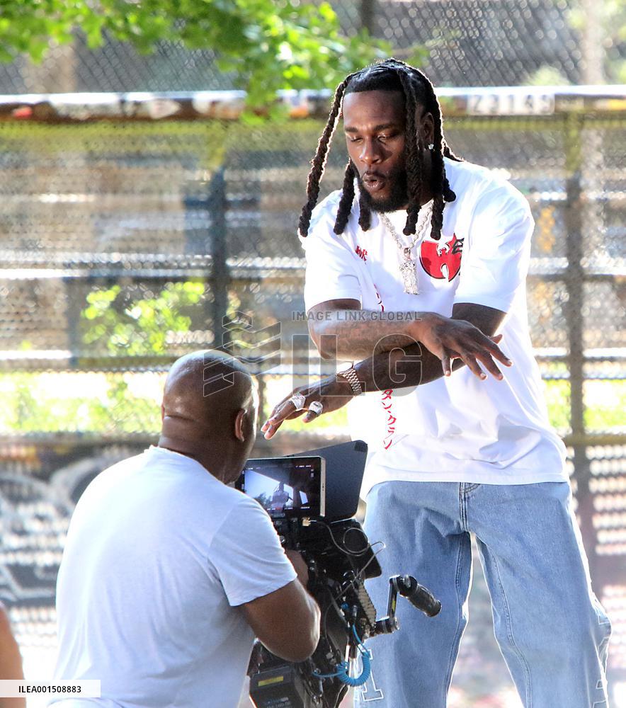 Burna Boy Filming Music Video - NYC