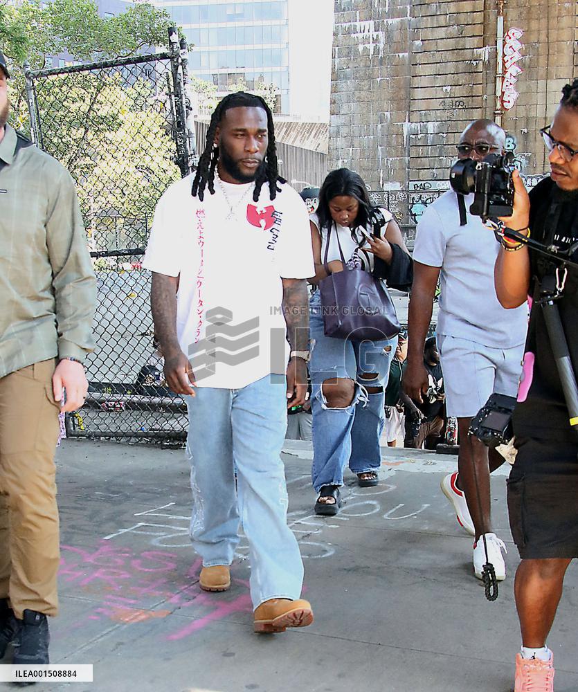 Burna Boy Filming Music Video - NYC