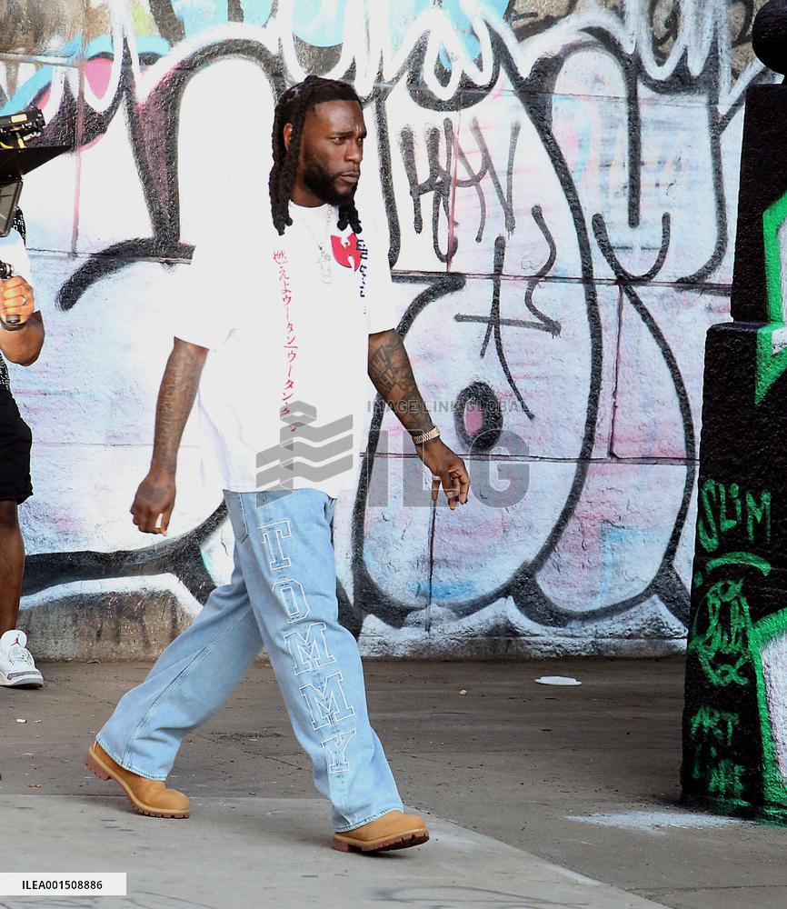 Burna Boy Filming Music Video - NYC
