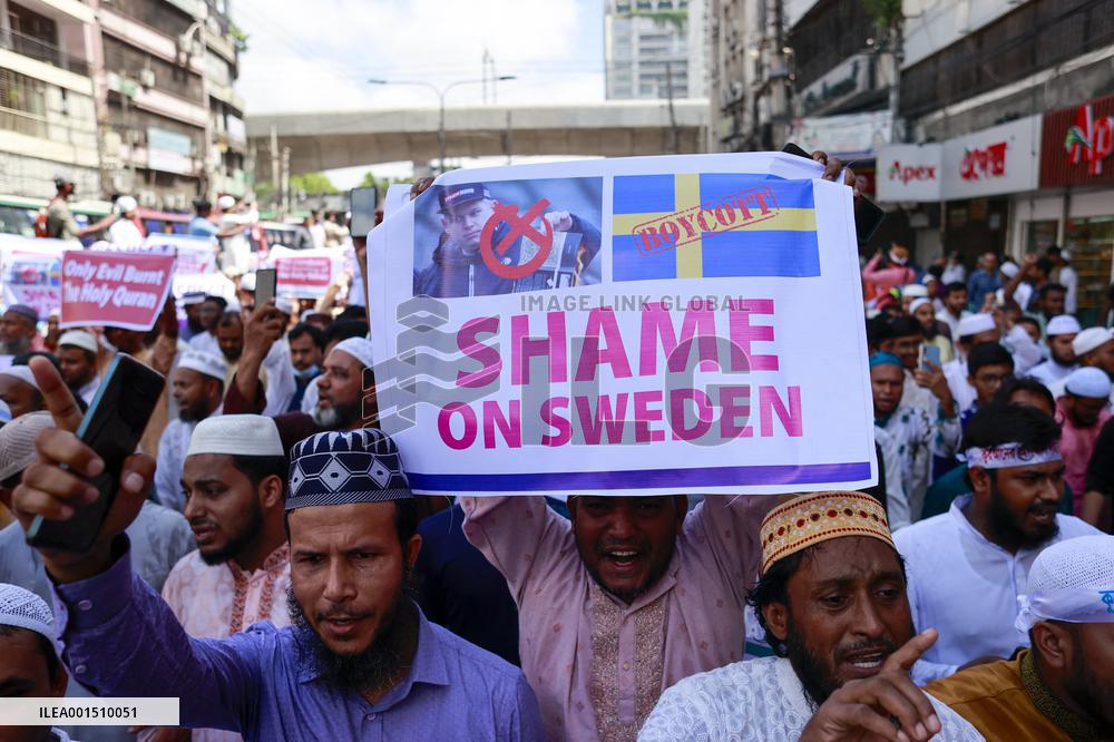 Protest against Sweden and Israel - Bangladesh