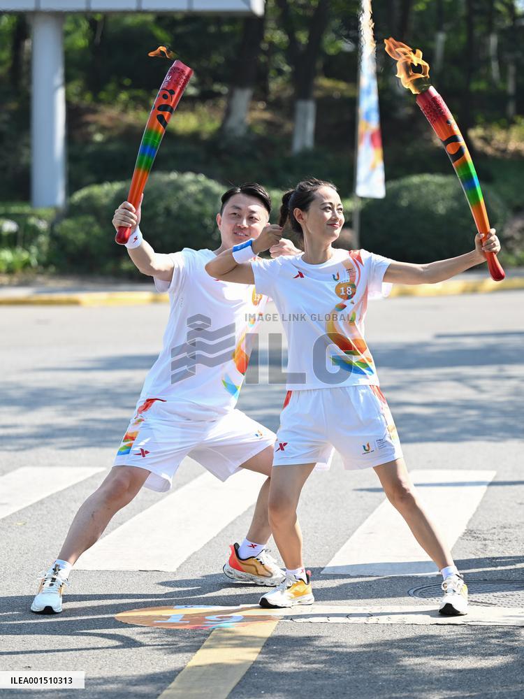 (SP)CHINA-SICHUAN-CHENGDU-WORLD UNIVERSITY GAMES-TORCH RELAY(CN)