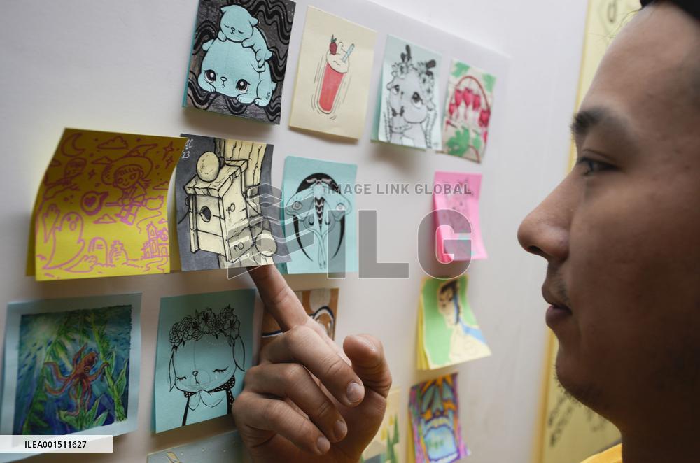 CANADA-VANCOUVER-POST-IT NOTE-ART SHOW