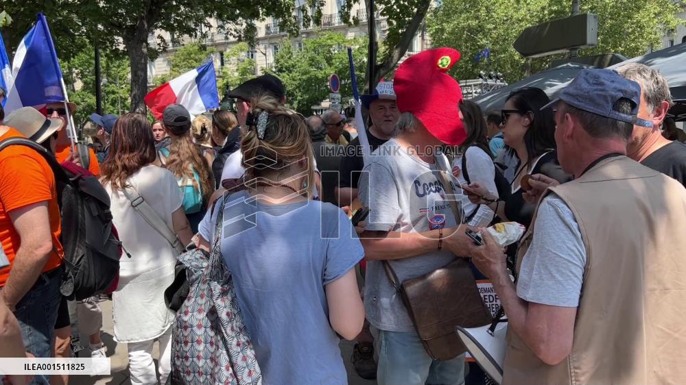 People march in Paris against EU, NATO