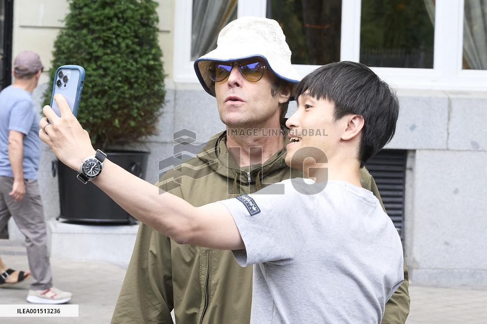 Liam Gallagher is seen leaving the Ritz Hotel