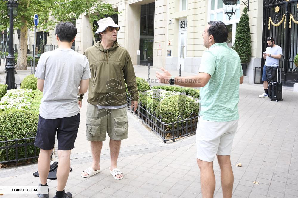 Liam Gallagher is seen leaving the Ritz Hotel