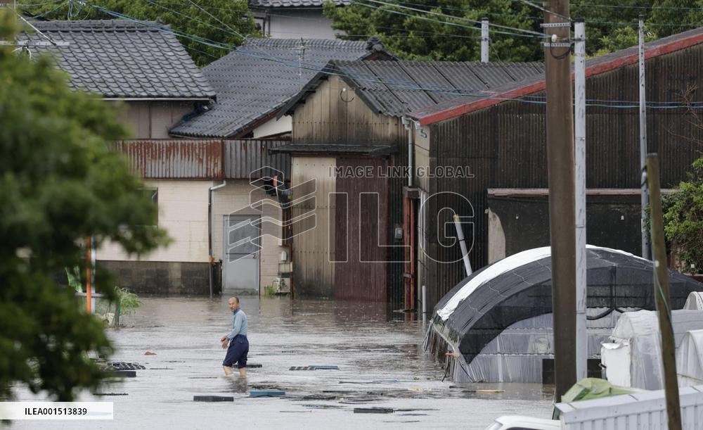 Heavy rain in Fukuoka