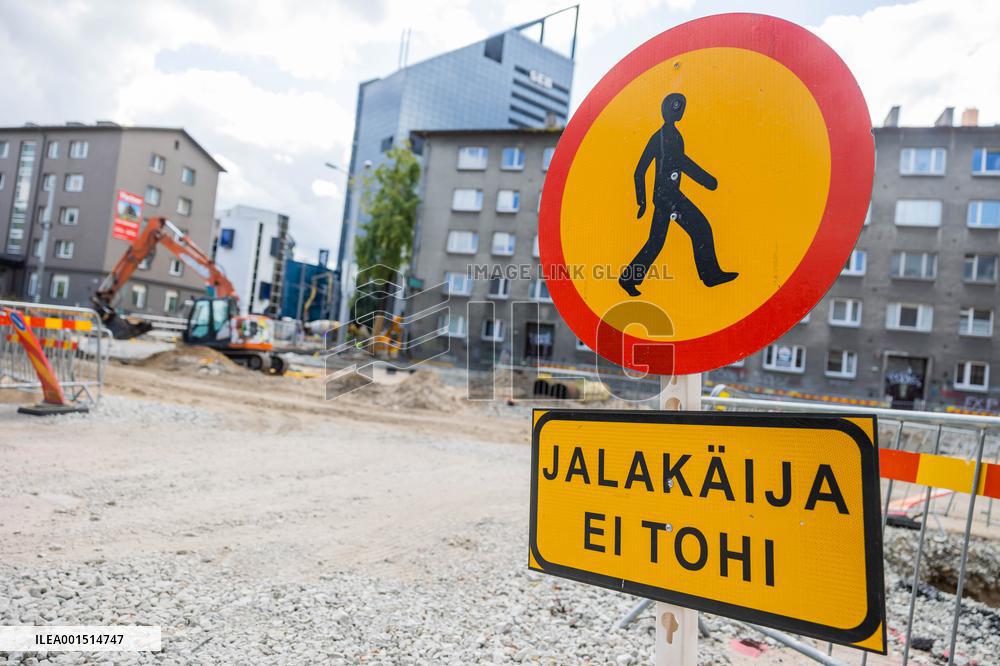 Extensive roadworks in central Tallinn