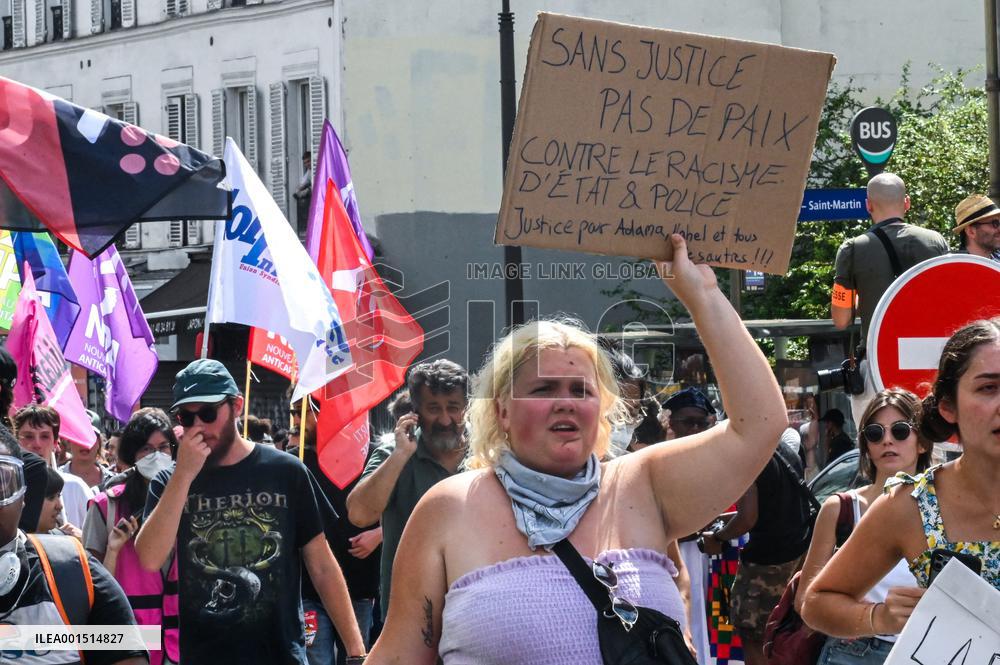 Rally Against Police Violence In Memory Of Adama Traore - Paris
