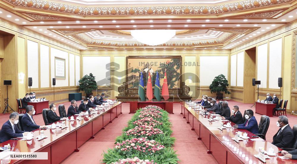 CHINA-BEIJING-LI QIANG-SOLOMON ISLANDS-PM-TALKS (CN)